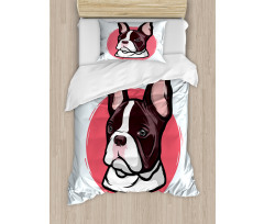 French Bulldog Hipster Duvet Cover Set