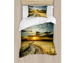 Road Field with Ripe Duvet Cover Set