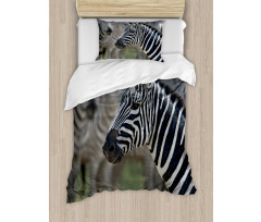 Zebra in Serengati Park Duvet Cover Set