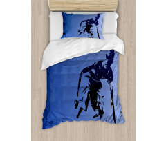 Abstract Vector Skaters Duvet Cover Set