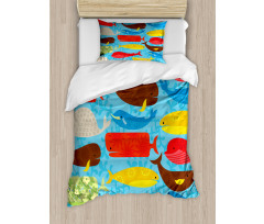 Deep Ocean Animals Duvet Cover Set