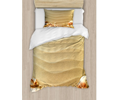 Sand with Sea Shells Duvet Cover Set