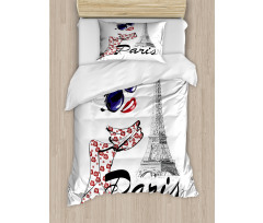 Image of a Woman Smiling Duvet Cover Set