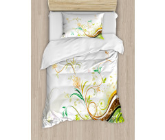 Flowers Ivy Leaves Ivy Duvet Cover Set