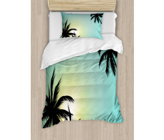 Hawaiian Miami Beach Sun Duvet Cover Set