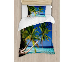 Tropic Island Palms Duvet Cover Set