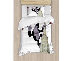 King Monkey Cartoon Duvet Cover Set