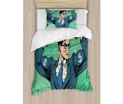 Pop Art Retro Man Duvet Cover Set