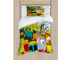 Baby Safari Wild Animals Duvet Cover Set