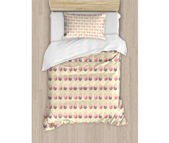 Romantic Cupcake Pattern Duvet Cover Set