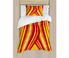 Wavy Stripes Abstract Duvet Cover Set