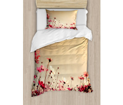 Garden Flowers Poppies Duvet Cover Set