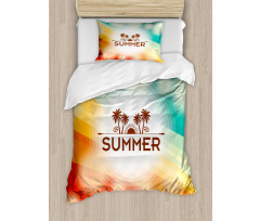 Palm Tree Sun Holiday Duvet Cover Set