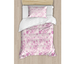 Retro Flowers Soft Tones Duvet Cover Set