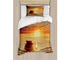 Meditation Yoga Candle Duvet Cover Set