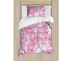 Japanese Sakura Flowers Duvet Cover Set