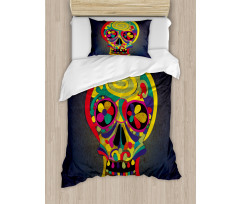 Colorful Skull Duvet Cover Set