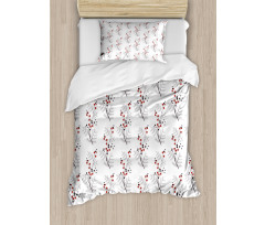 Curvy Dotted Branches Duvet Cover Set