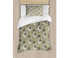 Flowers Dotted Duvet Cover Set