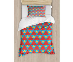 Big Small Triangles Retro Duvet Cover Set