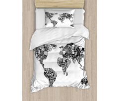 World Map Charm Duvet Cover Set