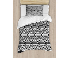 Triangles Minimalist Duvet Cover Set