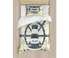 Ship Helm Wheel Retro Duvet Cover Set