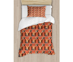 Capital Love Words Duvet Cover Set