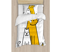 Cats and Dogs Friends Duvet Cover Set