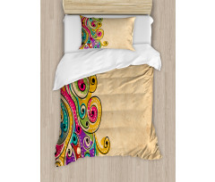 Folk Art Forms Duvet Cover Set