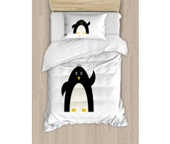 Penguin on Ice Need Help Duvet Cover Set