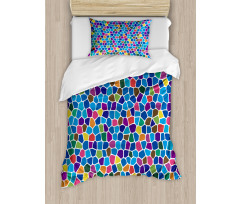 Vivid Mosaic Design Duvet Cover Set