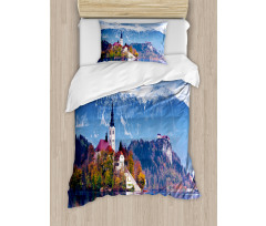 Bled Slovenia Lake Duvet Cover Set