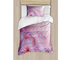 Summer Dahlia Flowers Duvet Cover Set