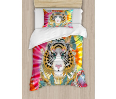 Tiger Head Duvet Cover Set