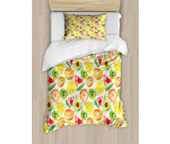 Watermelon Kiwi Avocado Duvet Cover Set