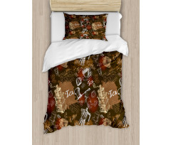 European Coffee Culture Duvet Cover Set