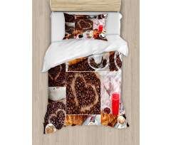 Croissant and Coffee Duvet Cover Set