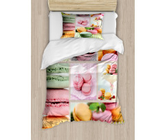 French Macaroon Coffee Duvet Cover Set