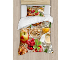 Croissants Juice Yogurt Duvet Cover Set