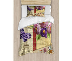 French Landmarks Tower Duvet Cover Set