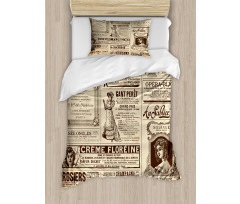 Historic French Journal Duvet Cover Set