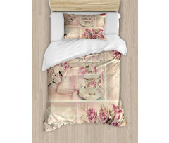 Vintage Lace Cups Duvet Cover Set