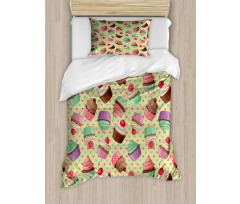 Bakery Polka Dots Duvet Cover Set