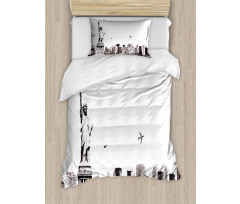 Cityscape of New York Duvet Cover Set