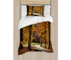 Gloomy Day Forest Path Duvet Cover Set