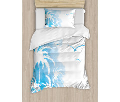 Island Palms Abstract Duvet Cover Set
