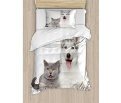 Animals Pets Dogs Digital Duvet Cover Set