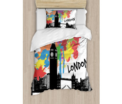 Colorful London City View Duvet Cover Set