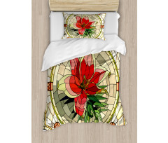 Flower Lily Leaves Duvet Cover Set